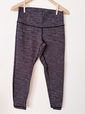 Lululemon wunder under fleece High-Rise Heather Charcoal Leggings size ~8